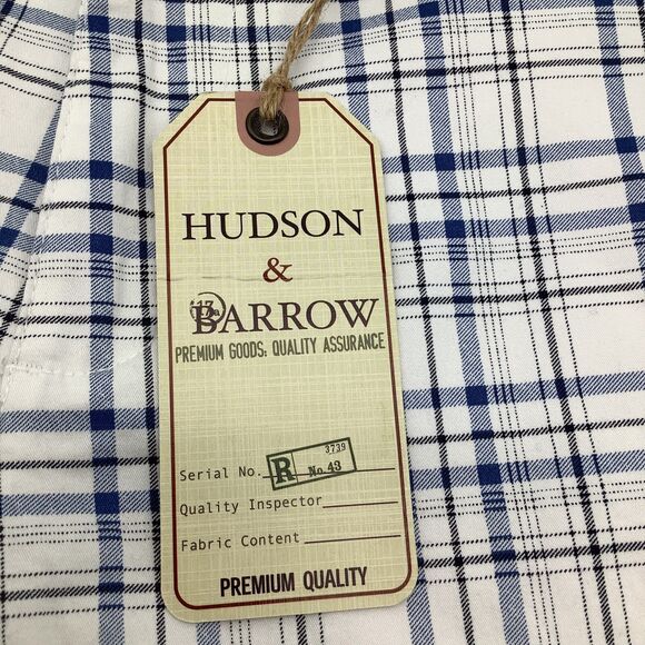 Hudson & Barrow Mens Plaid Chino Shorts Size 30 (Actual 32) NWT - Picture 5 of 13